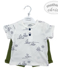 Mothers Choice Inf Boys Olive2 Piece Set `Boats`