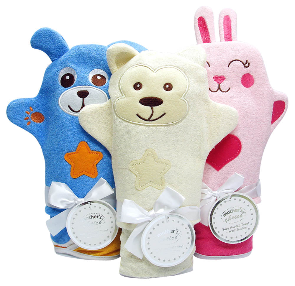 hooded towel set with mitten baby bath essentials