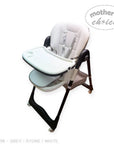 Baby high chair with tray on a white background, branded 'Mother's Choice'.