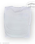 White baby bibs with 'Mother's Choice' branding on a white background