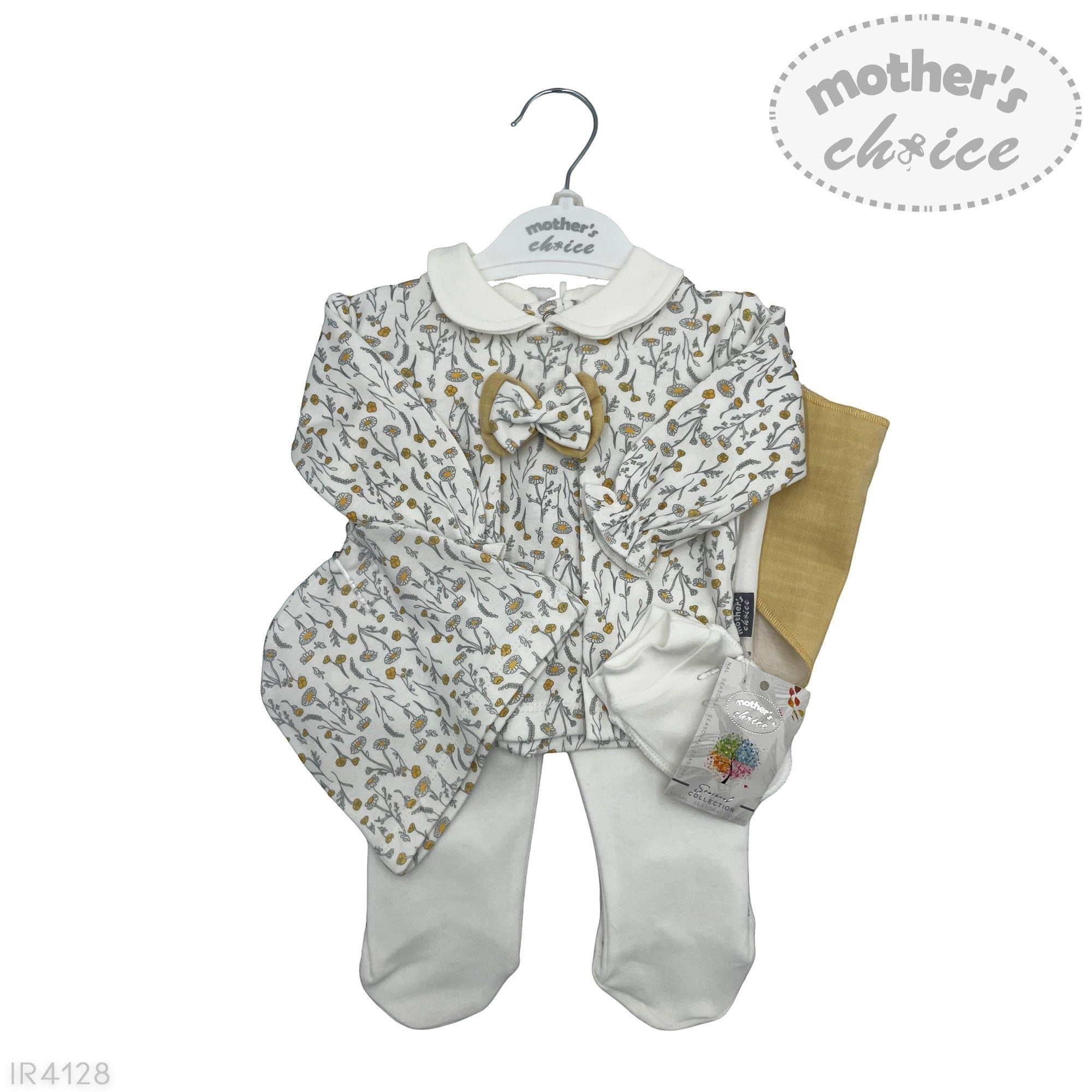 Mothers Choice Girls 5 Piece Set Yellow/Grey N/Born