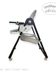 Children's high chair with tray on a white background, branded 'Mother's Choice'.