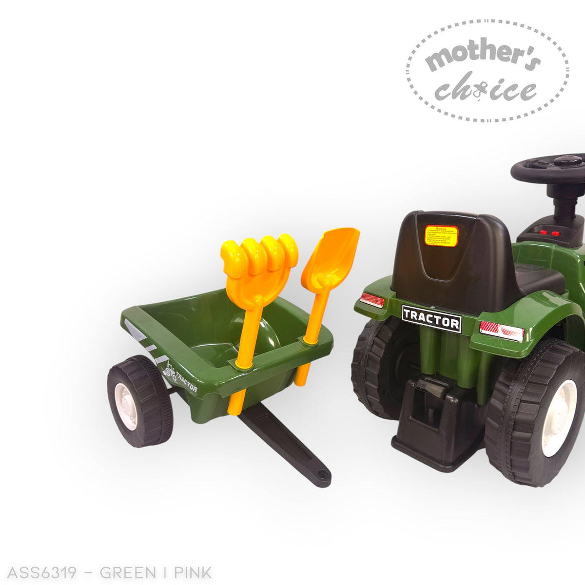 RIDE-ON CAR TRACTOR WITH TRAILOR AND ACCESSORIES