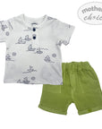 Mothers Choice Inf Boys Olive2 Piece Set `Boats`