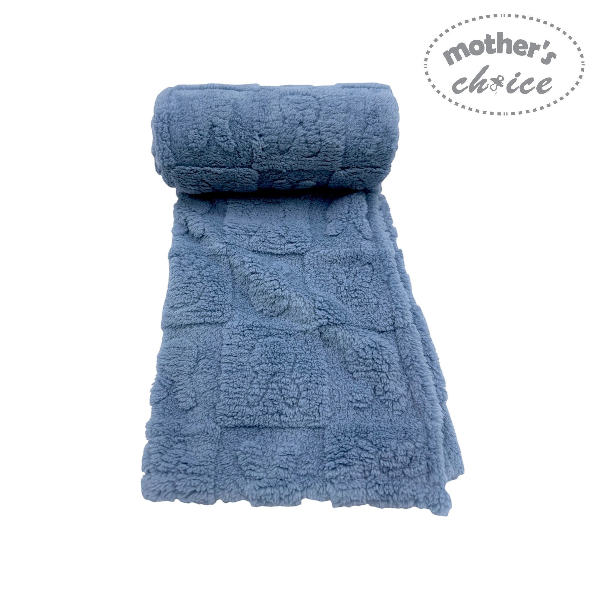 Mothers Choice  Single Layer Jacquard Blanket Blue