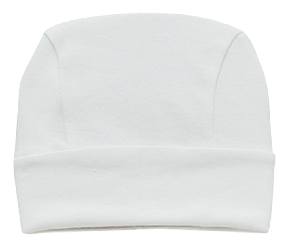 White beanie hat on a white background