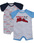 Two baby rompers with 'All-Star' and 'Mommy's All-Star' text on a white background