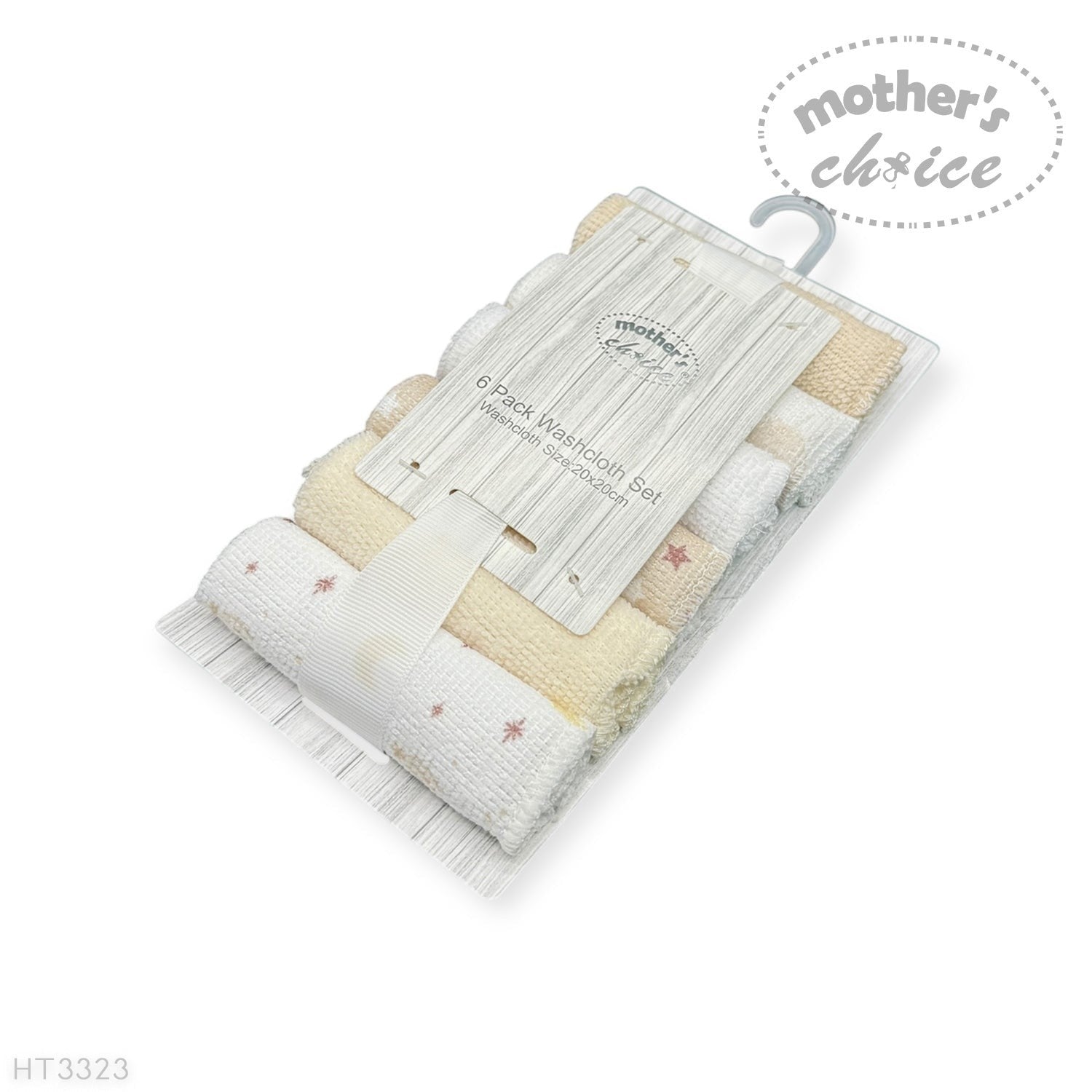 Mothers Choice  6 Pack Washcloth Set Stone Moon
