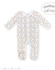 Baby onesie with floral pattern on a white background, featuring 'Mother's Choice' branding.