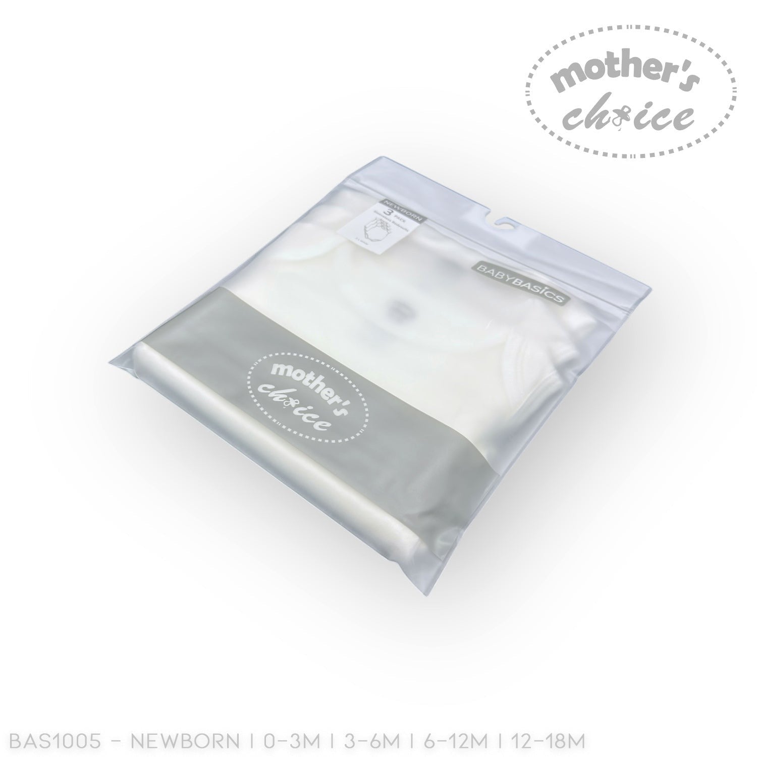 Clear packaging with 'mother's choice' branding on a white background
