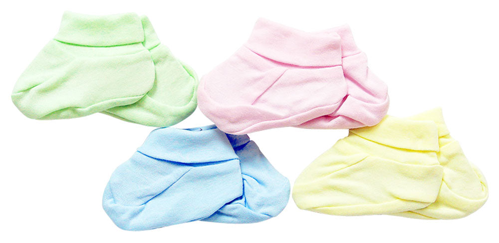Four colorful headbands in green, pink, blue, and yellow on a white background