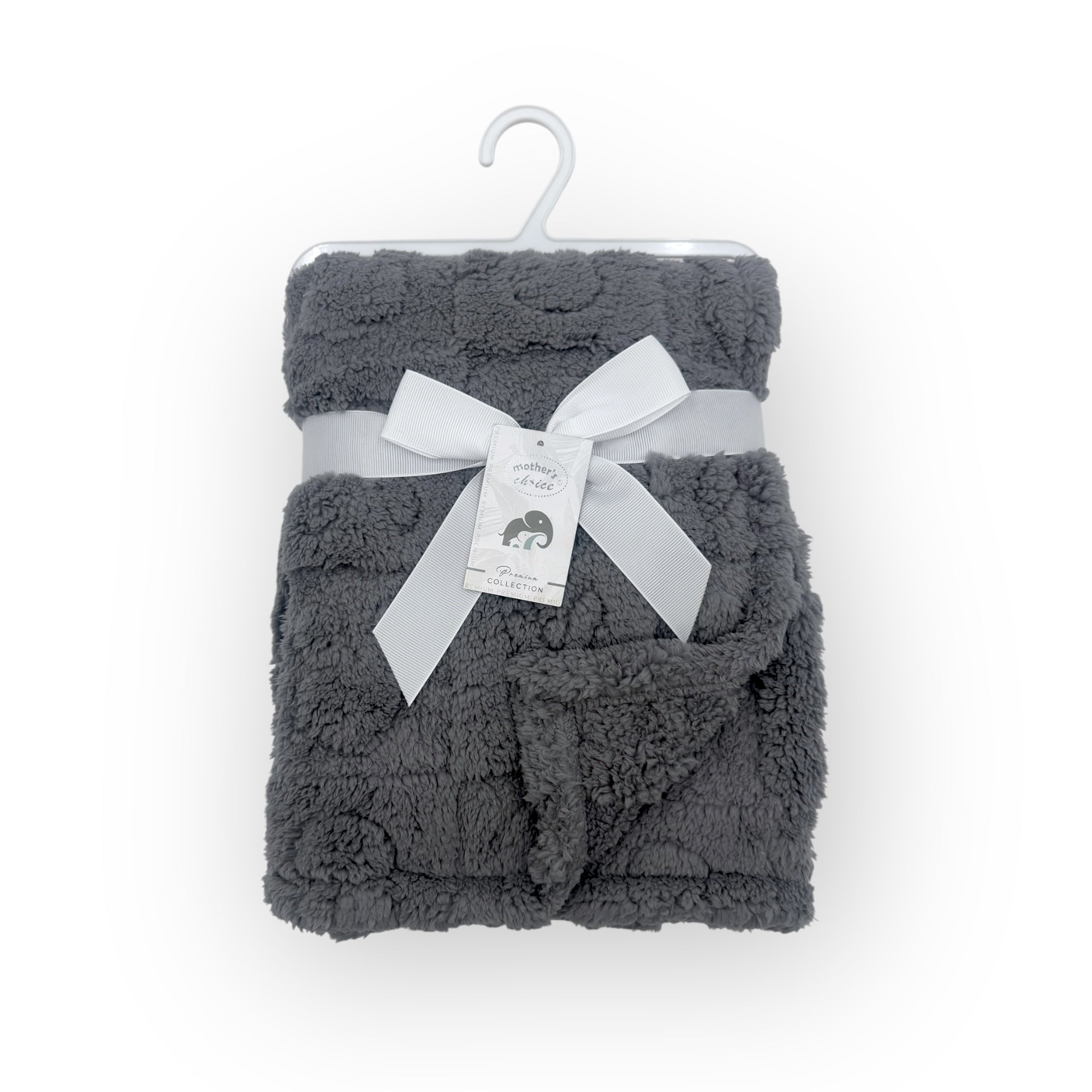 Mothers Choice  Single Layer Jacquard Blanket Grey