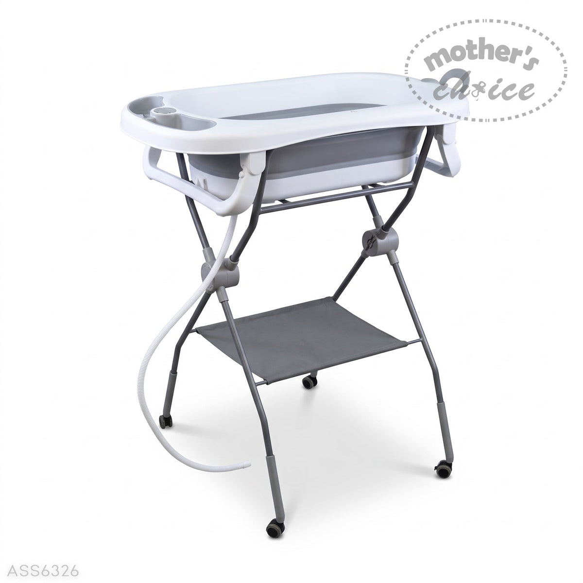 FOLDABLE BABY BATHTUB WITH THERMOMETER AND STAND