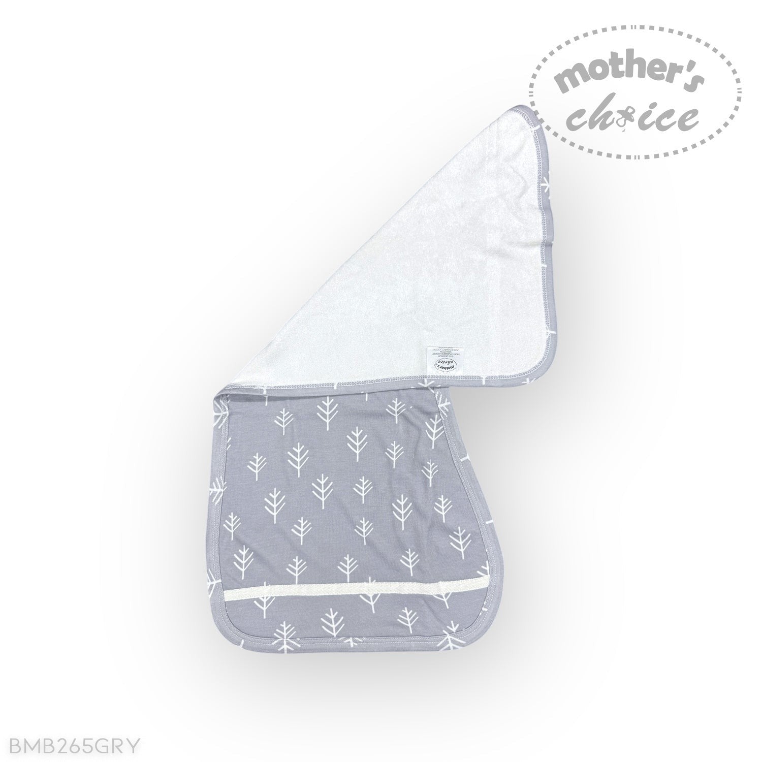 Baby blanket with tree pattern on a white background, featuring 'mother's choice' branding.