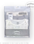Packaged baby clothes with 'Mother's Choice' branding on a white background