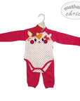 Baby romper with cartoon design on a hanger, branded 'Mother's Choice'.