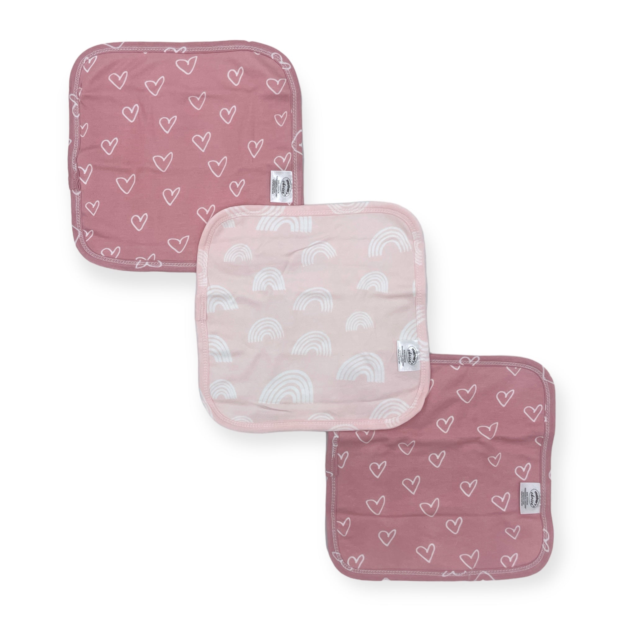 Mothers Choice  Bamboo 3 Pack Facecloths Pink
