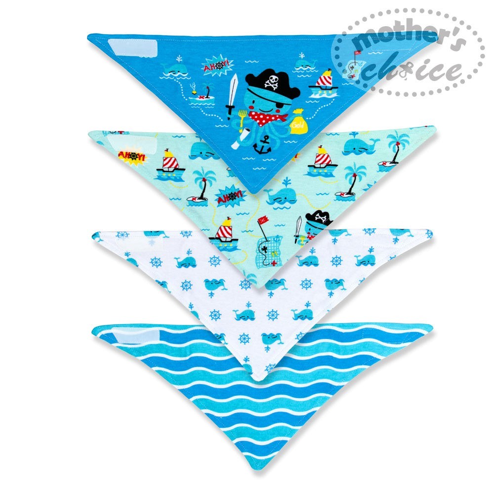 Set of three pirate-themed bandana designs on a white background with 'Mother's Choice' branding.