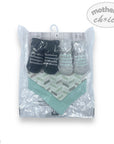 Mothers Choice 4 Pack Bib And Sock Set Grey/Mint