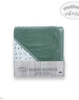 Hooded receiver blanket with 'Mother's Choice' branding on a white background
