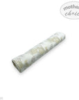 Roll of paper towel with floral pattern on a white background, featuring 'mother's choice' branding.