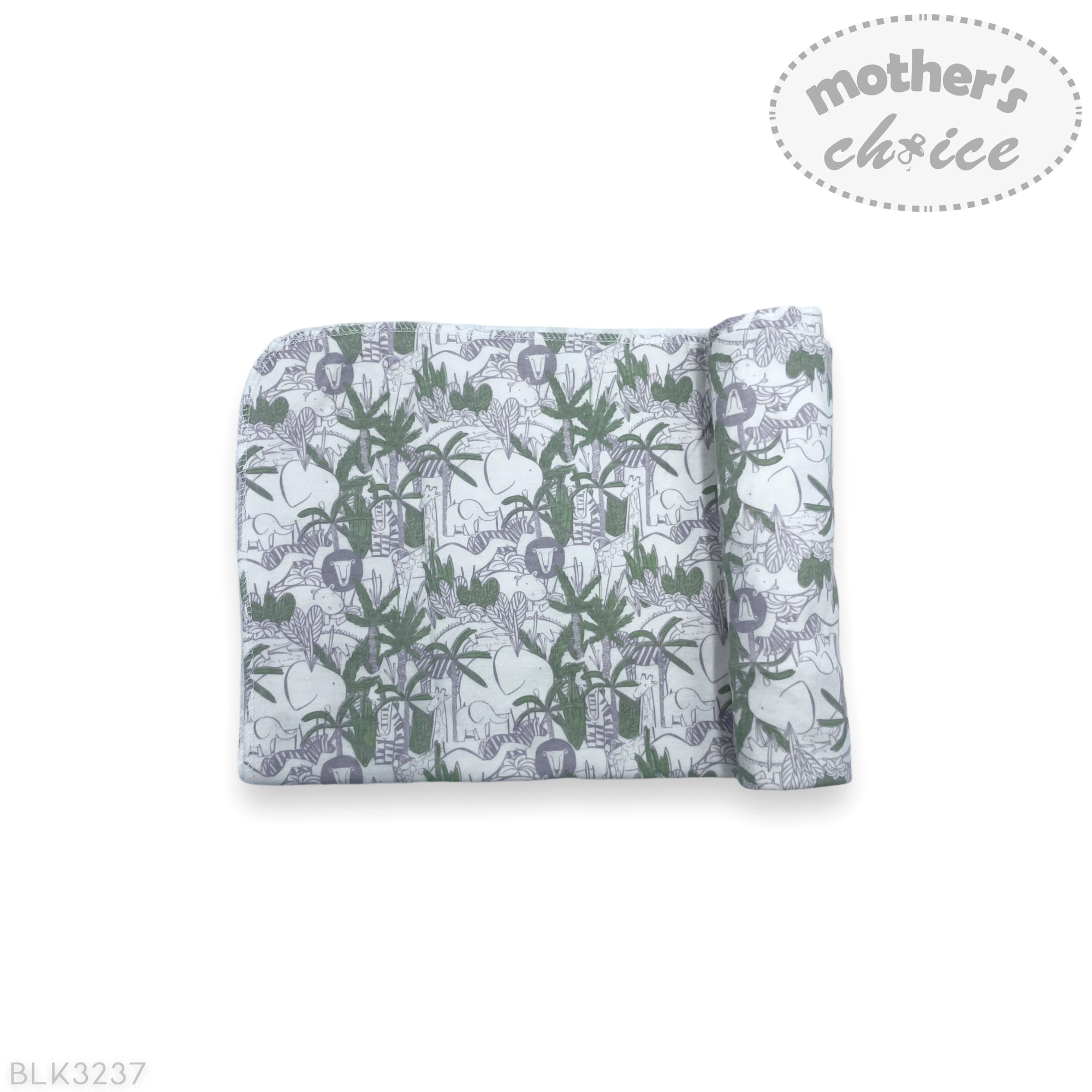 Patterned pouch with 'mother's choice' branding on a white background