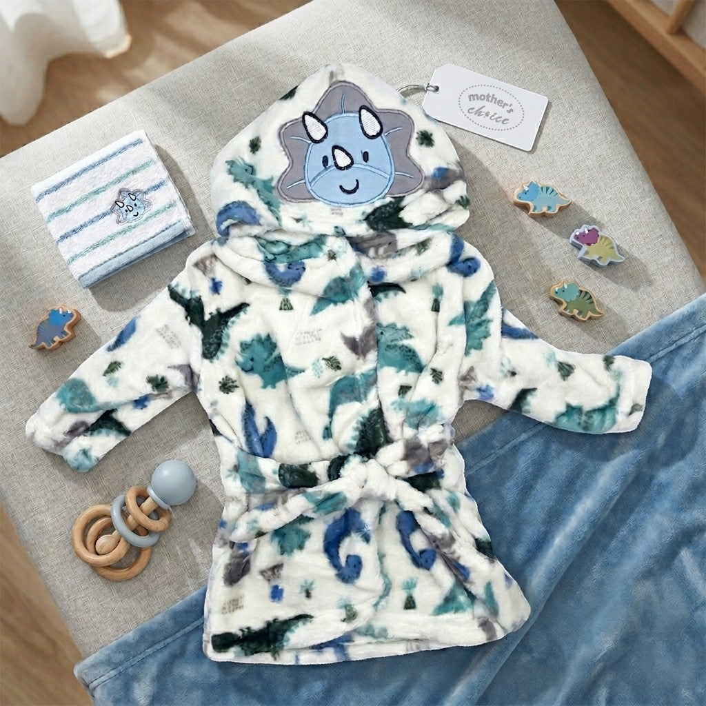 Mother's Choice 100% Polyester Bathrobe - Dinosaur