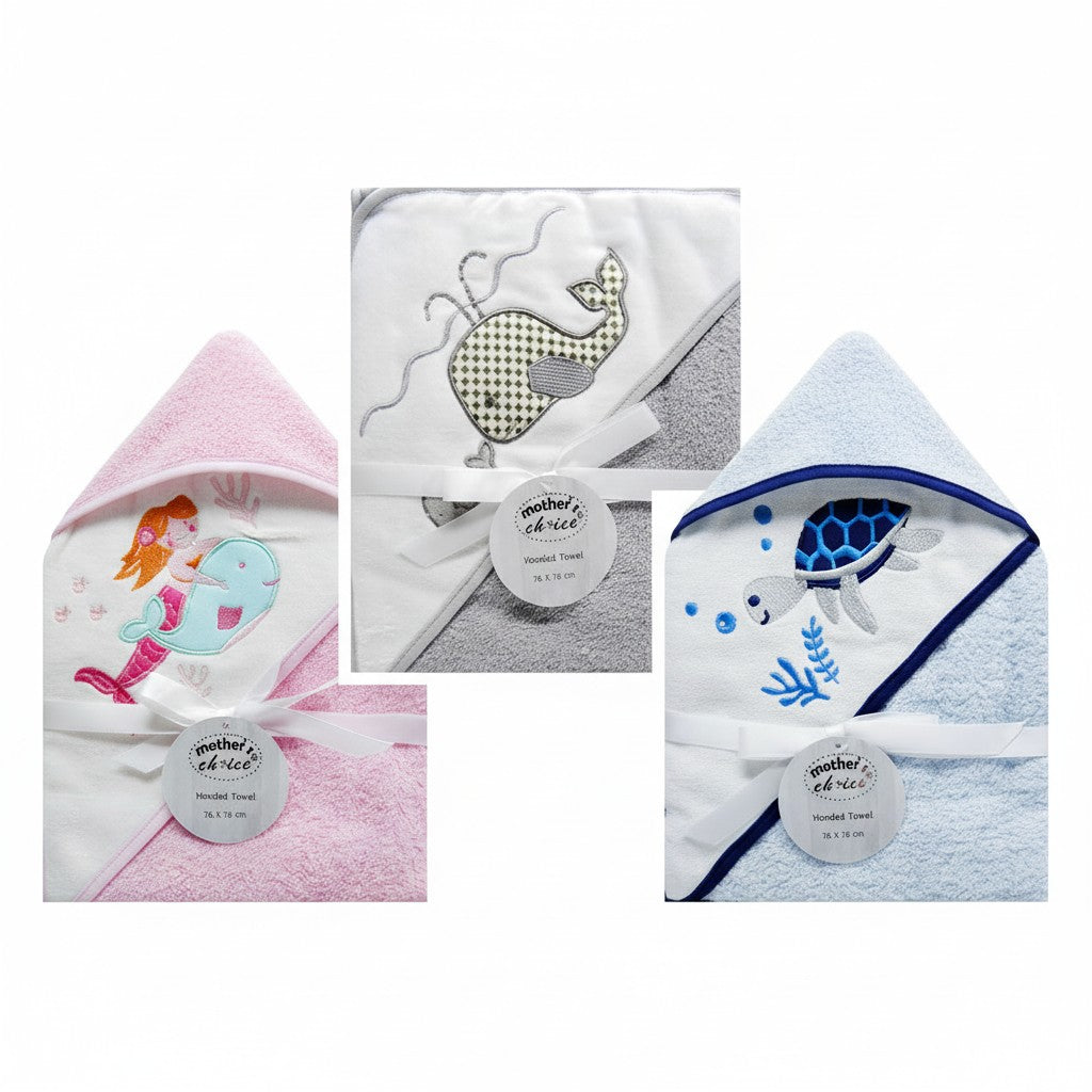 100% cotton hooded towel baby bath time essentials