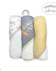 Mothers Choice  3 Piece Hooded Towels And 3 Piece Facecloths  Jungle Cutie