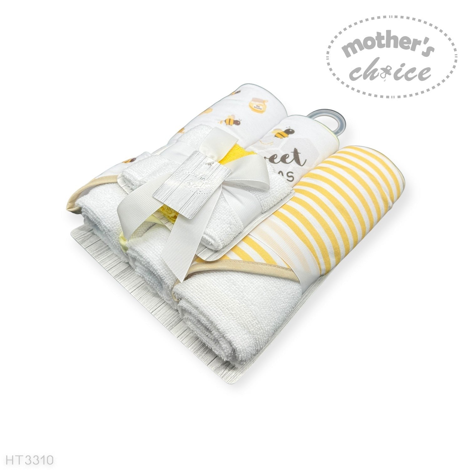 Mothers Choice  3 Piece Hooded Towels And 3 Piece  Facecloths Sweet As Honey