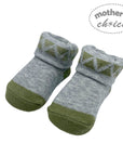 Mothers Choice  Fancy Box Socks `Olive/Grey Pattern`