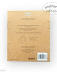 Back of a cardboard box for a hooded towel with 'Mother's Choice' branding.
