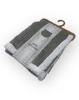 Mothers Choice  Sherpa Fleece Stripe Blanket Grey