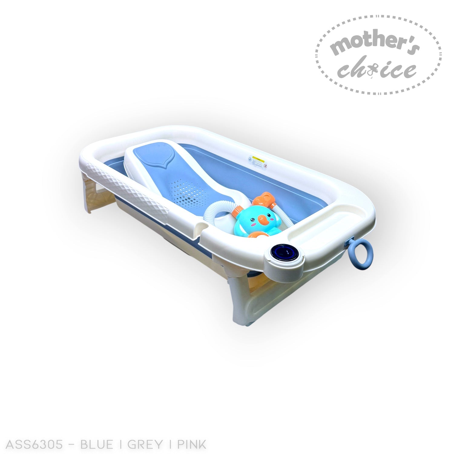 BABY BATH LARGE WITH SMART THERMOMETER AND SHOWER TOY