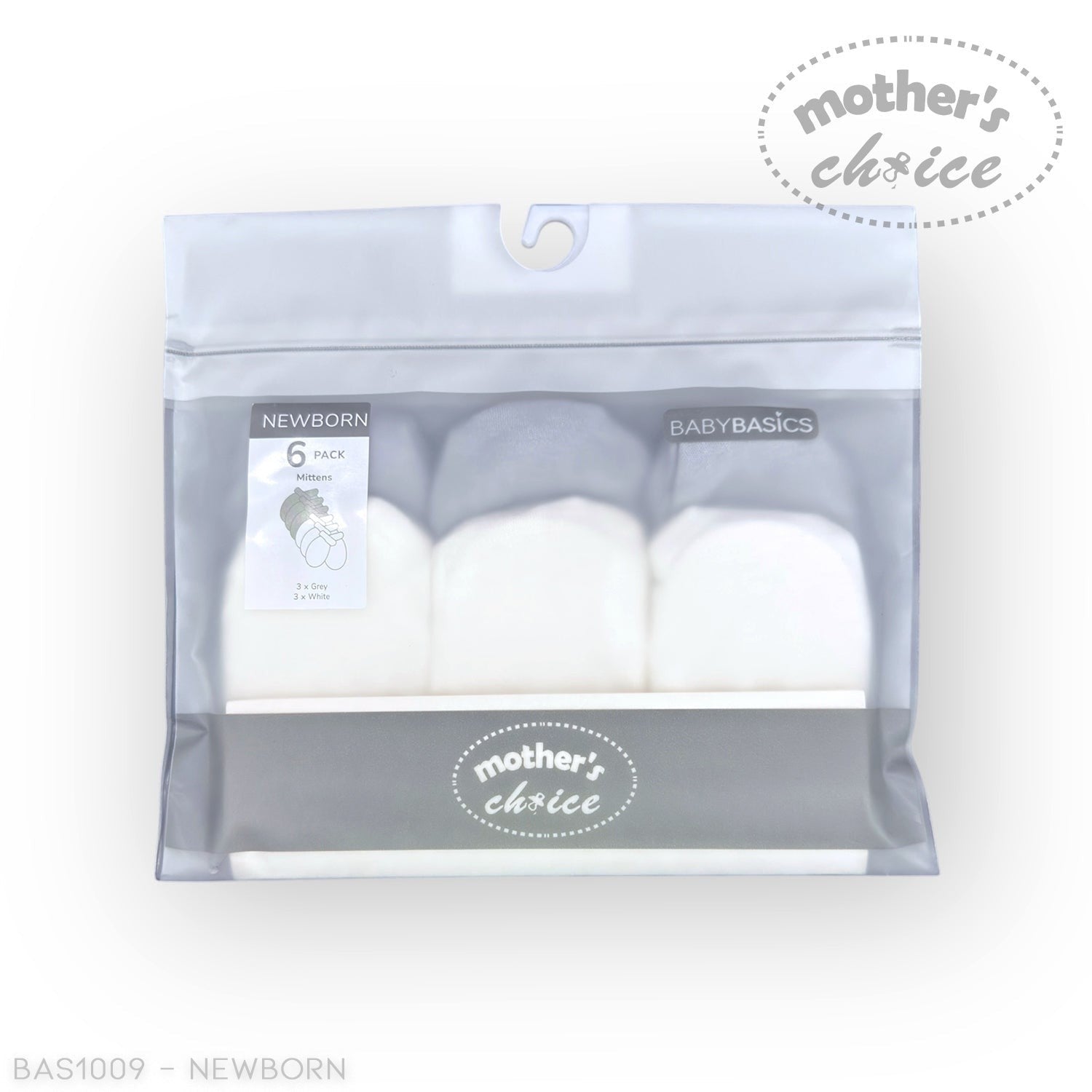 Pack of baby booties with 'Mother's Choice' branding on a white background