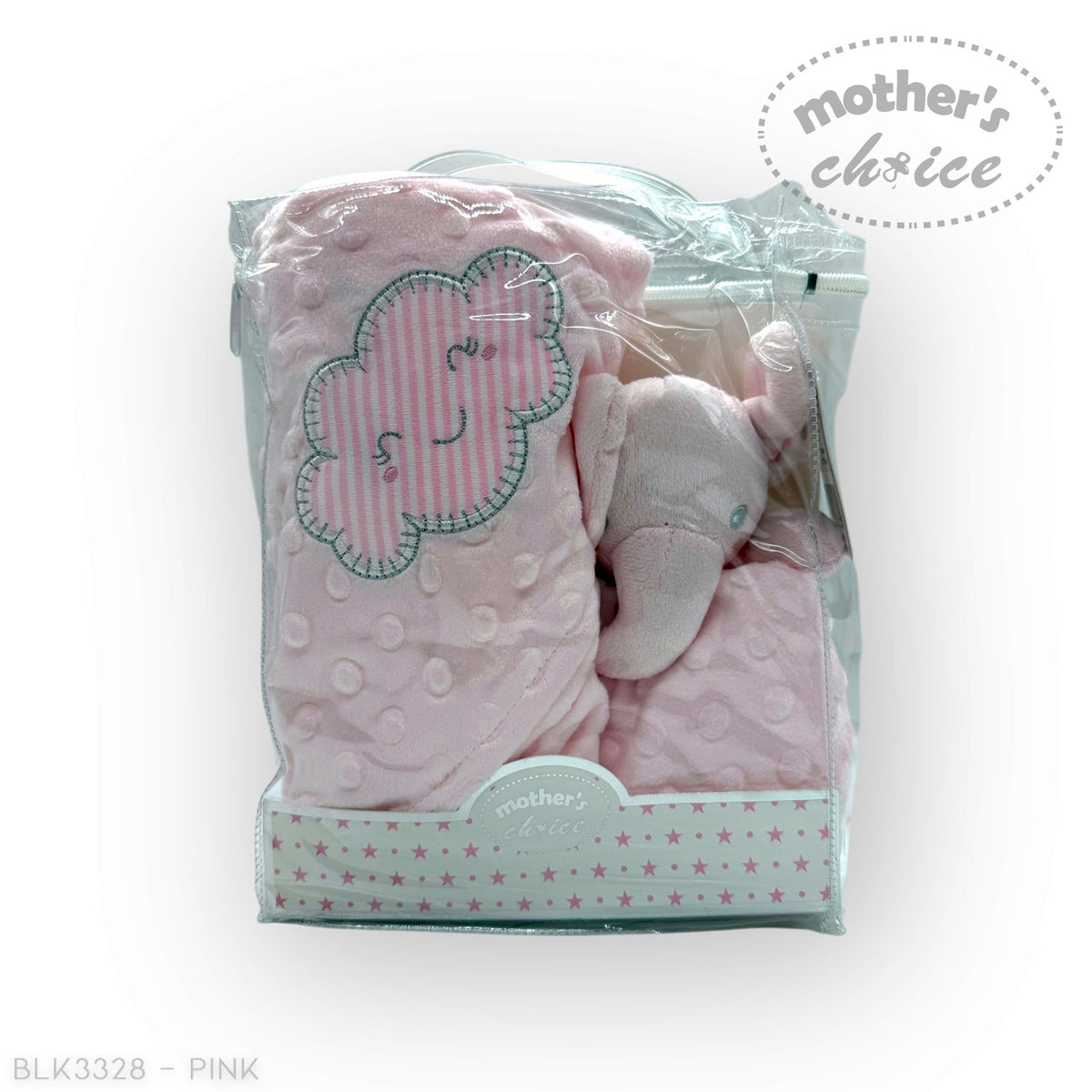 M/C SHERPA BLANKET &amp; ELEPHANT DUDU PINK
