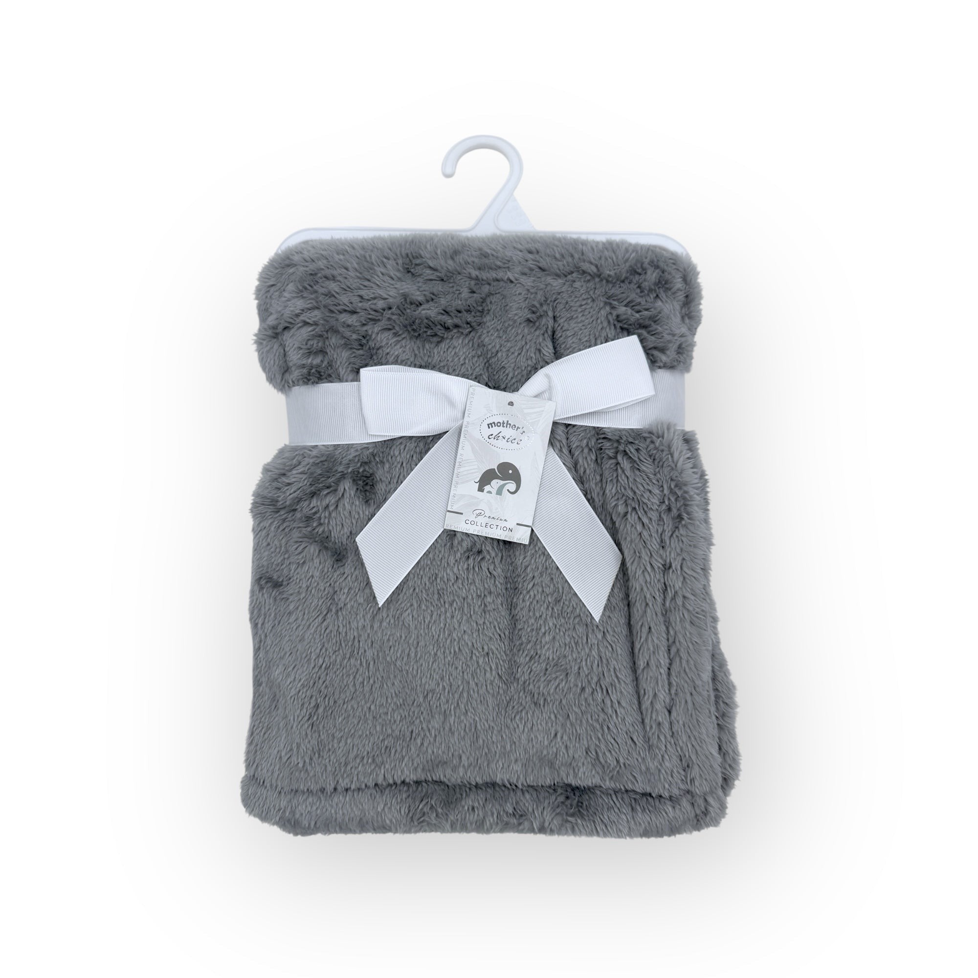 Mothers Choice  Single Layer Sherpa Fleece Blanket Grey