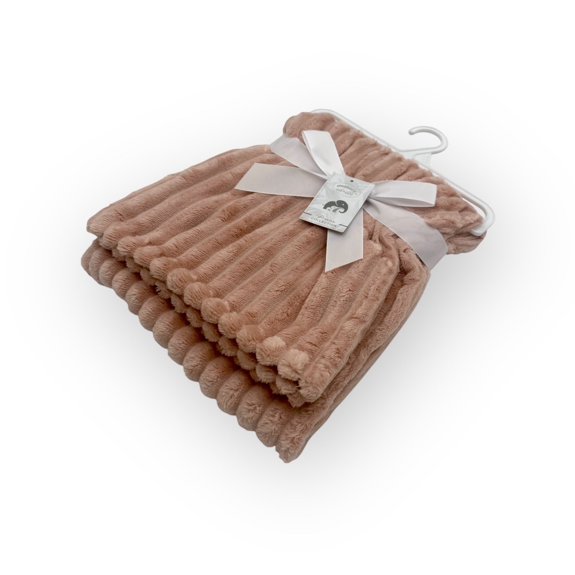 Mothers Choice  Single Layer Sherpa Fleece Stripe Blanket Pink