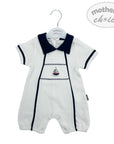 Mothers Choice Boys Sailor  Romper S/S Navy