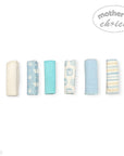 Mothers Choice  6 Pack Washcloth Set Blue Elie