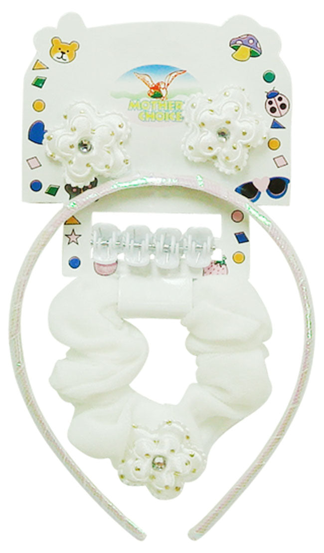 Mothers Choice Infant Girls Hair Accessories Set Flower/Gold Dots