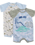 Mothers Choice Infant`S 2 Pack Rompers `Dino Mite`