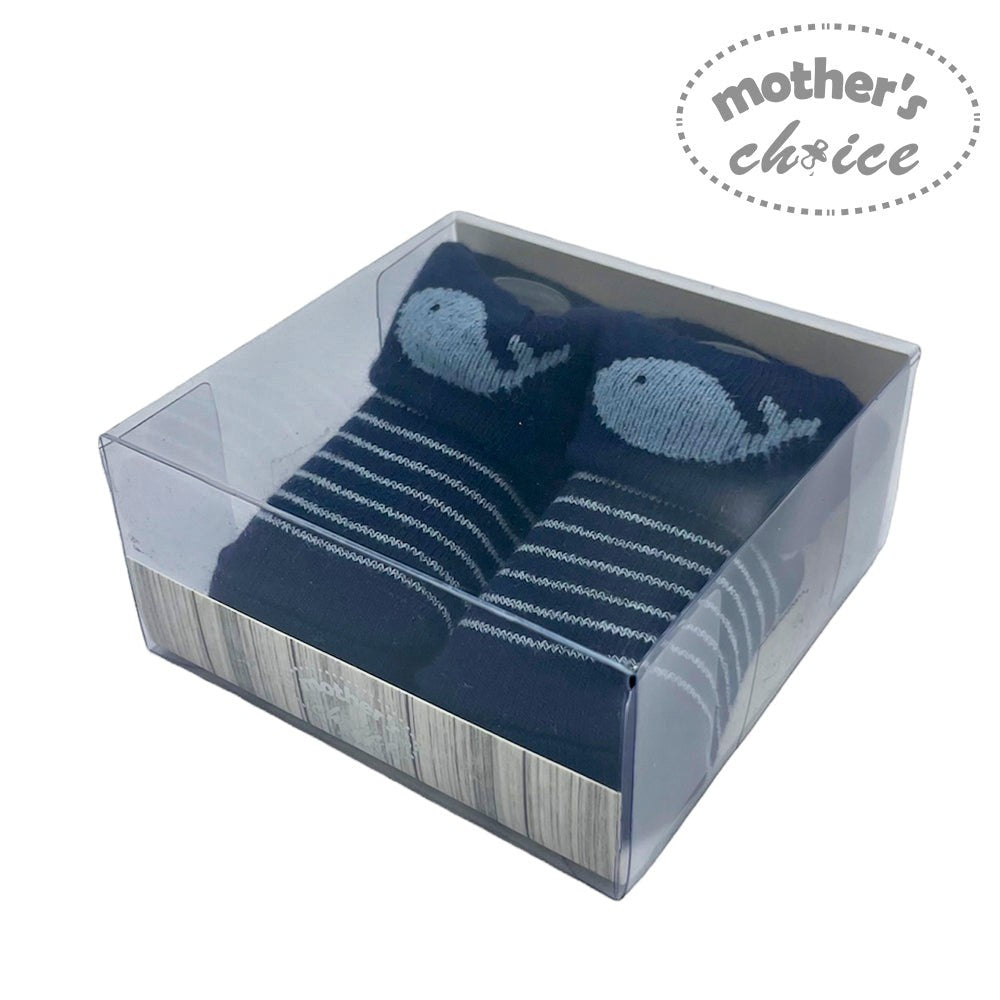 Mothers Choice Fancy Box Socks Boys Whale
