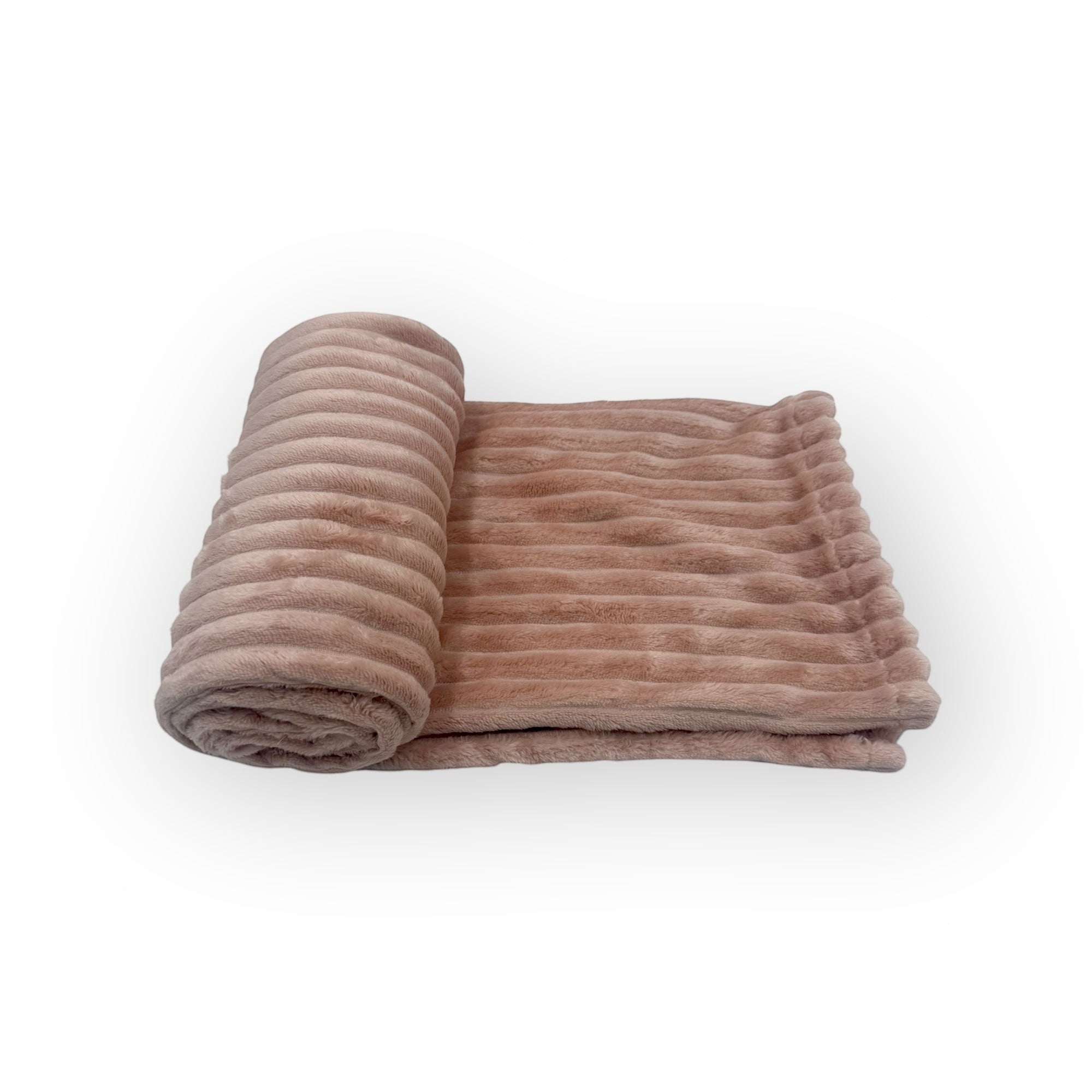 Mothers Choice  Single Layer Sherpa Fleece Stripe Blanket Pink