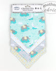 Mothers Choice 100% Cotton 4 Pack Bandana Bibs Elie/Stars