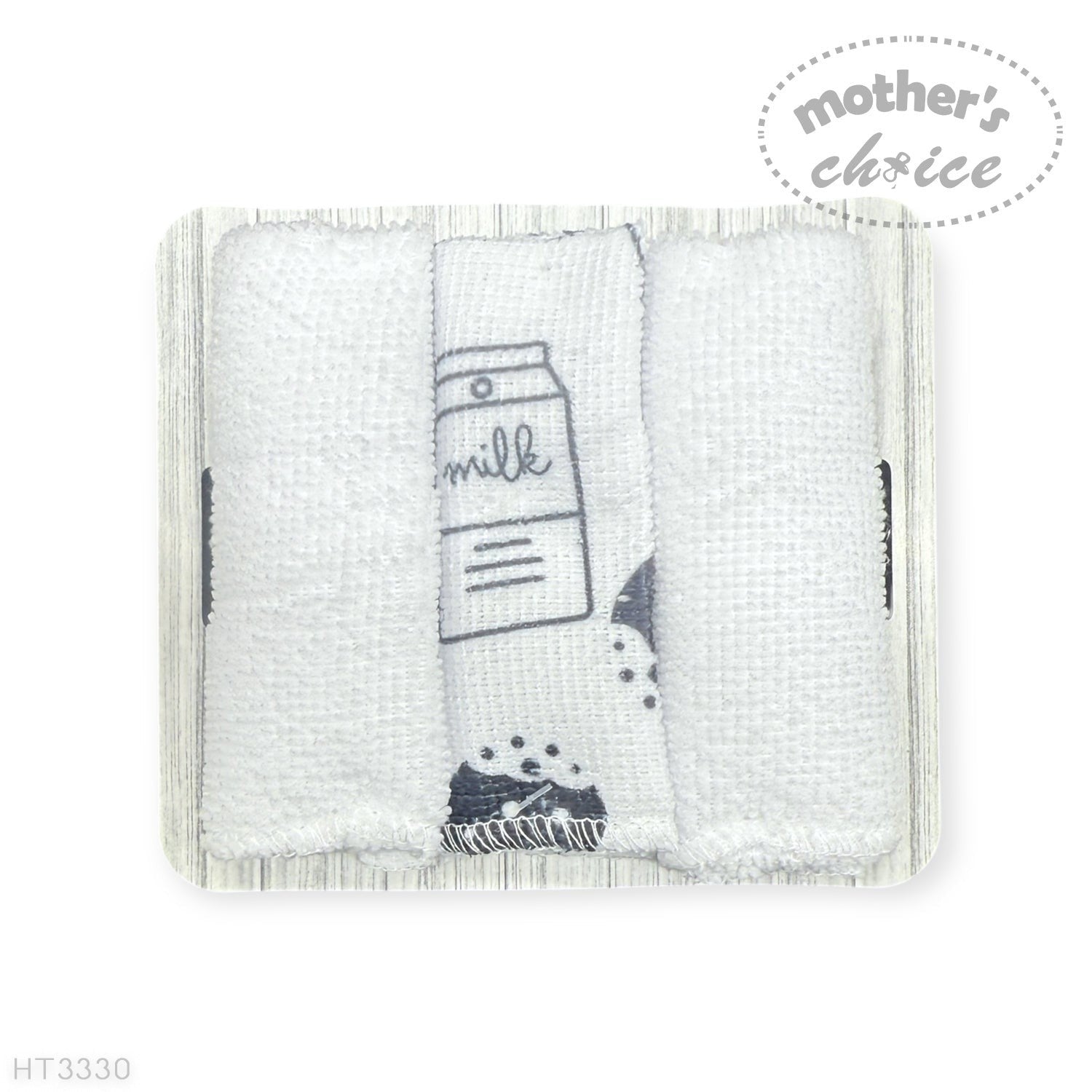 Mothers Choice  3 Piece Hooded Towels And 3 Piece Facecloths Milk Bottle