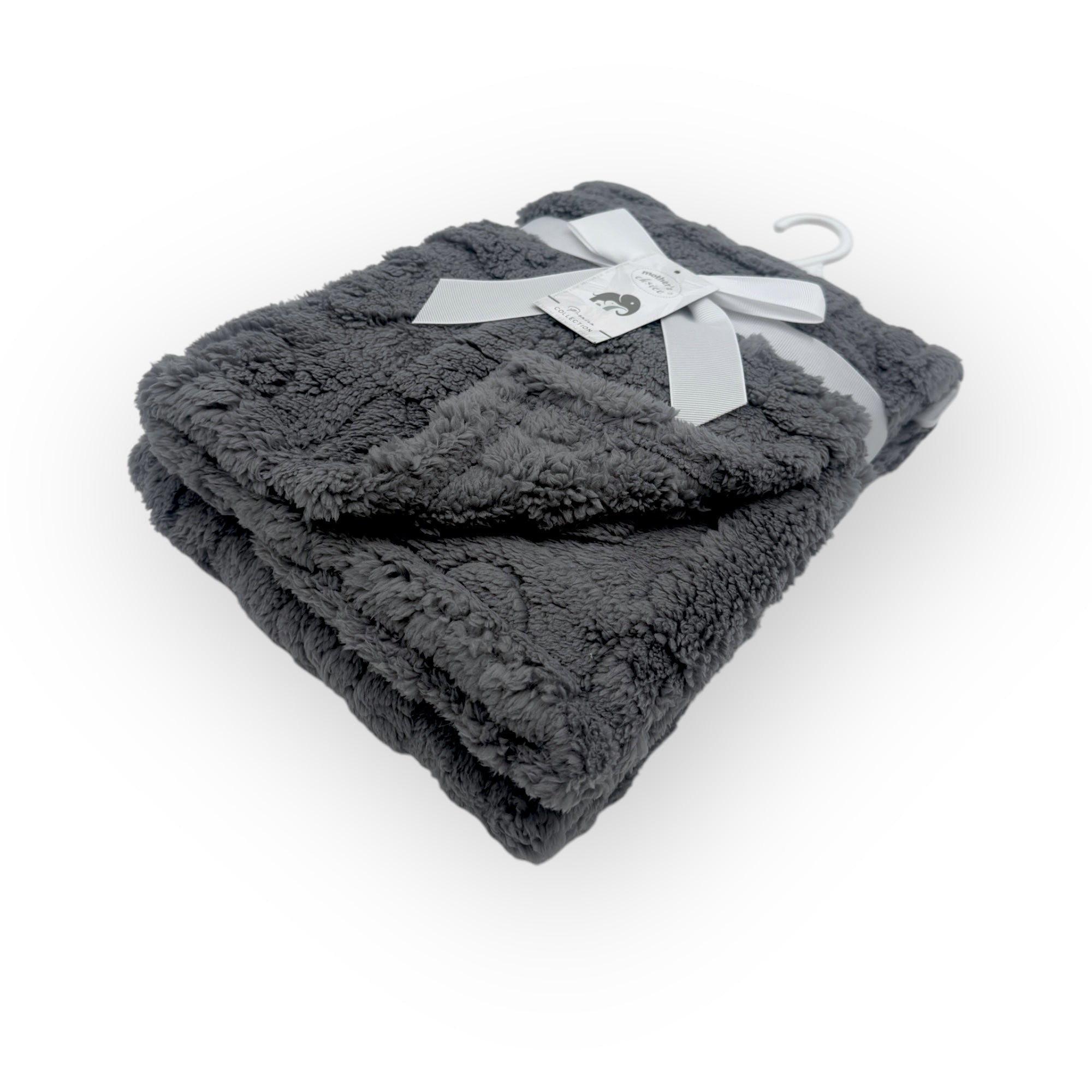 Mothers Choice  Single Layer Jacquard Blanket Grey