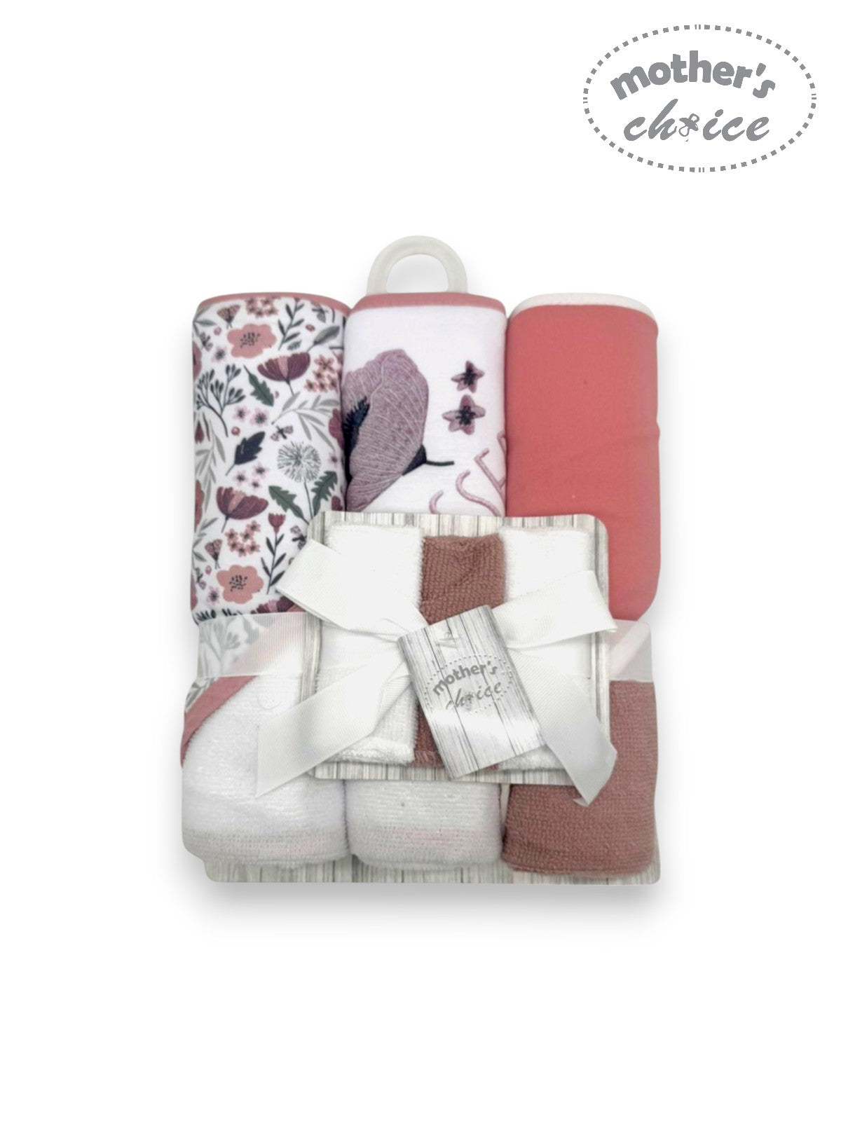 3 pc hooded towels and 3pc facecloths baby bathtime set