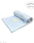 Mothers Choice  Cotton Waffle Blanket Blue Star Embroid