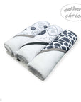 Mothers Choice  3 Piece Hooded Towels And 3 Piece Facecloths Milk Bottle